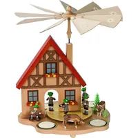 Richard Glässer GmbH Seiffen Richard Glässer GmbH Weihnachtspyramide Tischpyramide Haus Bayern Teelicht Pyramide Volkskunst Erzgebirge