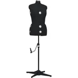 vidaXL Schneiderpuppe Verstellbar Weiblich Schneiderbüste Schaufensterpuppe Torso Mannequin Damenbüste Schaufensterfigur Schwarz M Größe 40-46