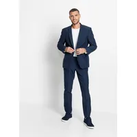 bonprix Anzug Slim Fit (2-tlg.Set), blau, Gr.64, Modischer 2teiliger Anzug bestehend aus Sakko und Hose