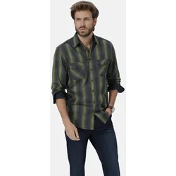 Langarmhemd BABISTA "Hemd LUCCARINO", Herren, Gr. XXL, grün, Obermaterial: 100% Baumwolle CO., Langarm, Hemden, mit verstellbaren Manschetten