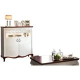Xlmoebel Sideboard Exklusives Eckschrank Luxuriöses Sideboard Edler Vitrinenschrank (2tlg Wohnzimmer Set (Sideboard + Eckvitrine), Hergestellt in Europa weiß
