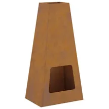 vidaXL - Feuerplatz Braun 50 X 35 X 100 Cm Witterungsbeständiger Stahl