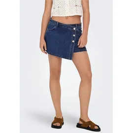 Only Jeansshorts ONLLESLY REG LB DNM SKORT BJ NOOS Baumwolle, Regular Waist, Hosenrock blau L (40)