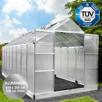 Brast Gewächshaus Aluminium Silber HKP 6 mm 12,25 m2