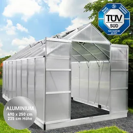 Brast Gewächshaus Aluminium Silber HKP 6 mm 12,25 m2