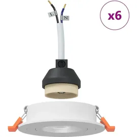 vidaXL Deckenleuchten 6 Stück rund weiß