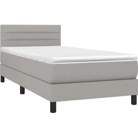 vidaXL Boxspringbett 100 x 200 cm Hellgrau