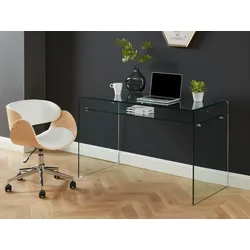 Schreibtisch mit 1 Ablage - Glas - STILEOS