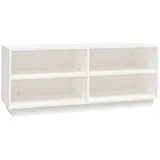 vidaXL Schuhregal 110 x 34 x 45 cm Massivholz Kiefer / weiß