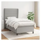 vidaXL Boxspringbett 100 x 200 cm Hellgrau