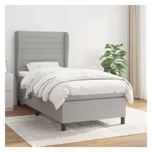 vidaXL Boxspringbett 100 x 200 cm Hellgrau