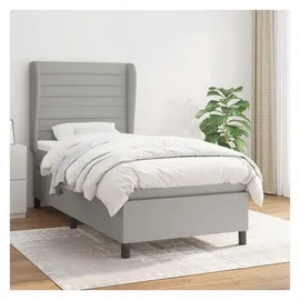 vidaXL Boxspringbett 100 x 200 cm Hellgrau