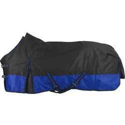 Weidedecke Polarfleece 600D BASICLINE schwarz/royalblau 95 CM