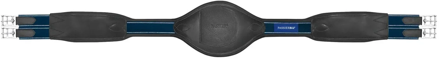 PASSIERBLU Grip-Leder-Sattelgurt schwarz 120 cm