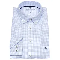 FYNCH-HATTON Karohemd Button-Down-Kragen blau M