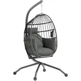 oval Schwarz 1-Sitzer mit Gestell