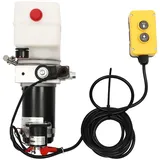 Elektrische Hydraulikpumpe 12V, 800W Motor, 1,5L Tank, Fernbedienung 4,5m, Einzelwirkendes Hydraulikaggregat für Kipper, Hebebühnen, Anhänger & hydraulische Systeme