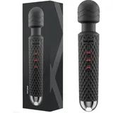 bed geek Massagestab, Wand Massager für Muskelentspannung, kabelloses Handmassagegerät mit Memory-Funktion, Stab-Massager aus Silikon, Massagegrät für Frauen, 20 Vibrationsmodi und 8 Geschwindigkeiten