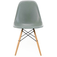 Vitra - Eames Fiberglass Side Chair DSW, Ahorn gelblich / Eames sea foam green (Filzgleiter weiß)