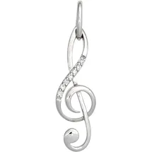 Jobo Anhänger Notenschlüssel Musik 585 Weißgold