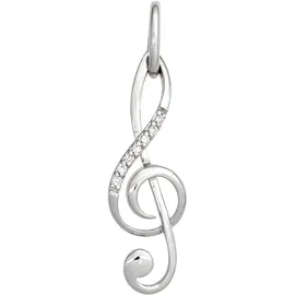 Jobo Anhänger Notenschlüssel Musik 585 Weißgold