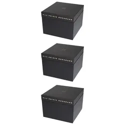 Archivbox für FNP Regal, 3-er Set schwarz, Designer Nils Holger Moormann, 21.6x32.5x34 cm