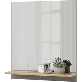 Vicco Badspiegel Marelle Greige 60 x 67 cm mit Regal