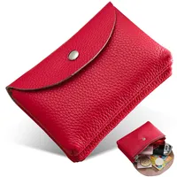 Sugeru Neue Portemonnaie Damen - Doppelschicht | Extra leicht & Weichem Geldbeutel Damen | Elegantes geldbörse Damen klein | Weichem Mini Geldtasche Damen mit Mehreren Fächern (Rot)