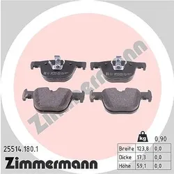 Zimmermann Bremsbelagsatz, Scheibenbremse [Hersteller-Nr. 25514.180.1] für BMW