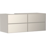 HANSGROHE Xevolos E Waschtischunterschrank 54237790 1370x555x550mm, 4 Schubladen, links, sandbeige matt, sandbeige metallic