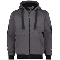 DASSY DASSY® Pulse Sweatshirt-Jacke, anthrazitgrau/schwarz L