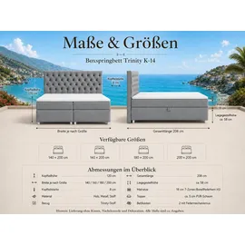 Best For Home Trinity 160 x 200 cm Grau
