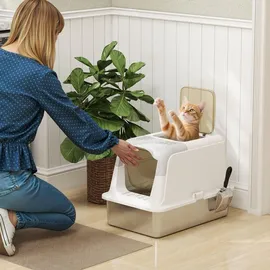 PawHut Katzentoilette onesize Weiß