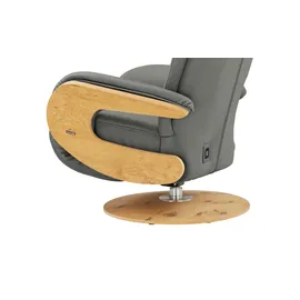 HIMOLLA Relaxsessel 7818 Leder 75 x 108 x 84 cm Grau elektrisch