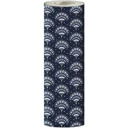 Clairefontaine Geschenkpapier 80g, Tiny Rolls, 50x0,35m, Fächer, Blau - Blau 223915C