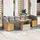 vidaXL Garten-Lounge-Set 8-tlg. beige Polyrattan Akazie