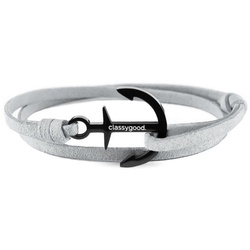 CLASSY GOOD - Anker Armband - schwarz grau