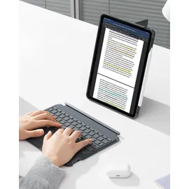 Inateck Tastatur Hülle für iPad Air 6 11 Zoll 2024,iPad Air 5/4 10.9 Zoll,iPad Pro 11 Zoll 4/3/2/1,Hoch-/Querformat Ständer,Abnehmbare Touchpad mit 7-Farbiger Hintergrund Beleuchtung,QWERTZ, KB04111