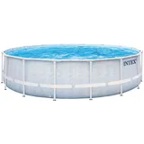 Intex Frame Pool Set Chevron 488 x 122 cm inkl. Pumpe, Leiter, Plane