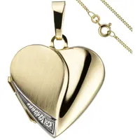 Schmuck Krone Schmuckset Schmuck-Set, Medaillon Panzerkette 333 Gelbgold, Gold 333 goldfarben