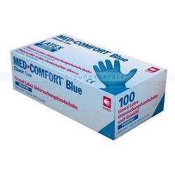 Latexhandschuhe Ampri Med Comfort Blue XL 24 cm lange Latexhandschuhe, puderfrei, 100 Stück-Box