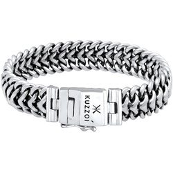 KUZZOI Herren Panzerarmband Edel Fein 925er Sterling Silber Herrenschmuck   