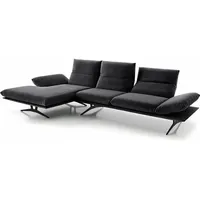 KOINOR Ecksofa Francis Stoff Schwarz 284 cm