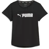 Puma Damen Puma Fit Logo Ultrabreathe Tee T Shirt, Puma Black-puma Weiß, XL EU