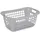 SUNWARE Wäschekorb Basic 48L silber 55 x 38 x 23 cm