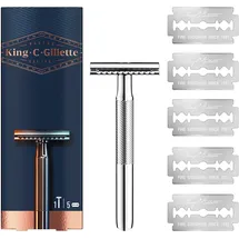 Gillette Rasierhobel King C Double Edge + Ersatzklingen 5 St.