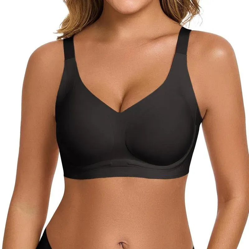 ubras-Cloudy V-Ausschnitt Stütz-BH-Schwarz-XL-40