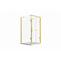 Buylando Emma U Duschkabine rechts 75 x 180 cm Gold/Transparent 75x90x180 Duschkabine