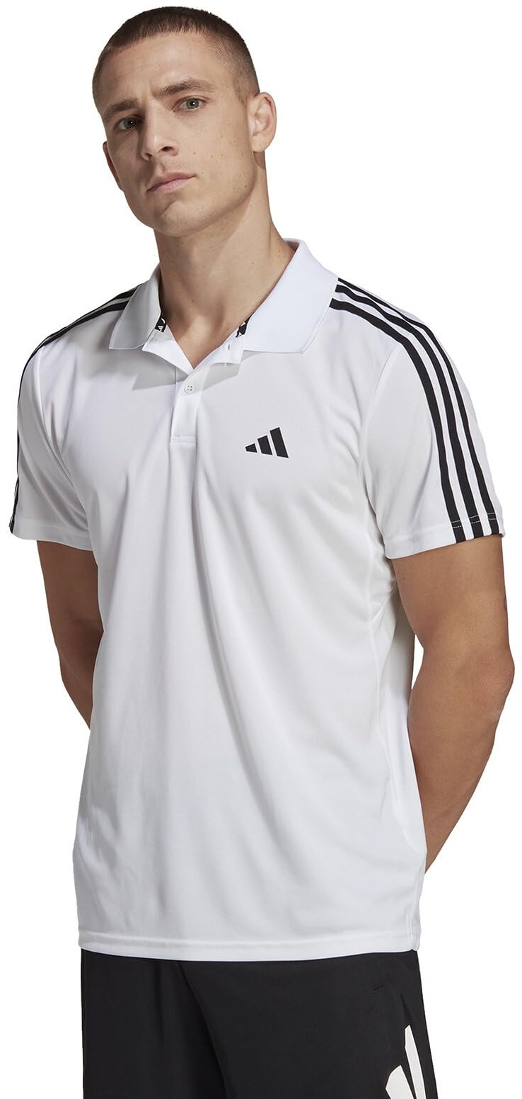 Adidas IB8109 TR-ES PIQ 3POLO Polo Shirt Herren White/Black Größe L