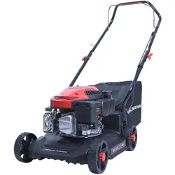 Stahlmann Rasenmäher Benzin mit Antrieb BR390 – 4,0PS (2,9kW), 39cm Schnittbreite, Schnitthöhenverstellung, 35L Fangkorb